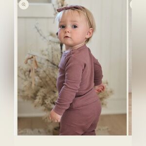 Quincy Mae waffle top and pant